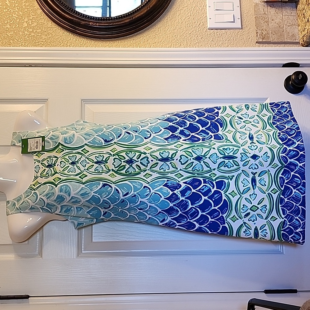 NWT Lilly Pulitzer Perla Shift Dress Scale Back Engineered Scuba Women's Size XS